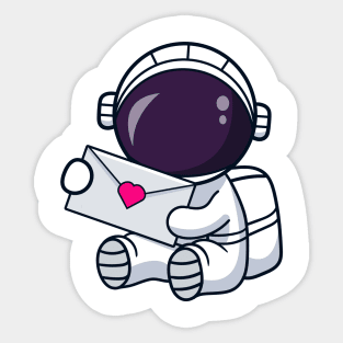 astronaut lovers Sticker